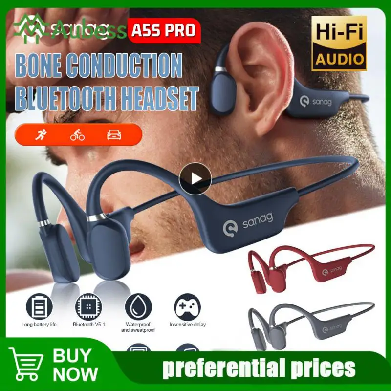 

New Headphone Conceptual Bone Conduction Earphones Touch -compatible Earphone Wireless Headset TWS Sport Earbuds