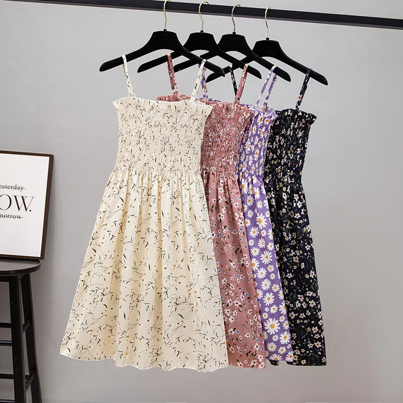 Женское шифоновое платье на тонких бретельках