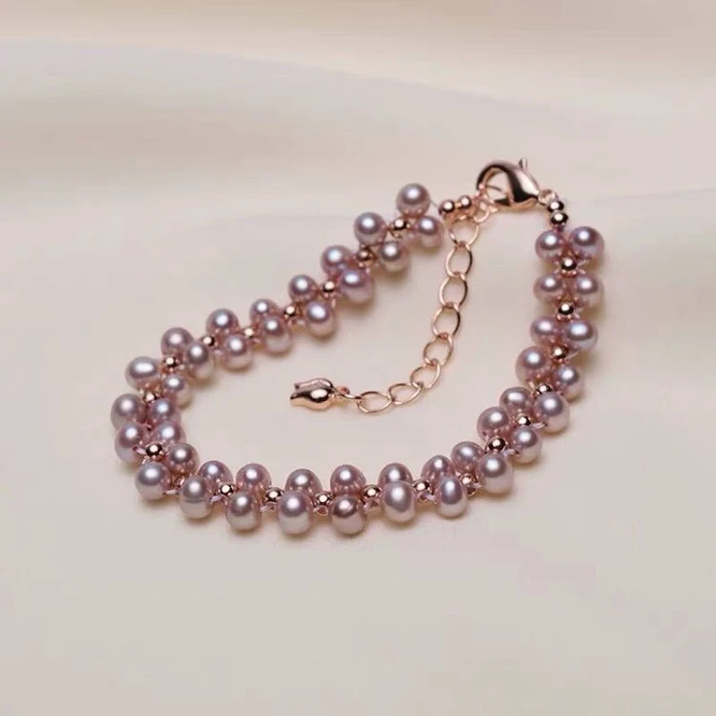 

Youth Baby Pearl Bracelet Braided Double Layered Bracelet