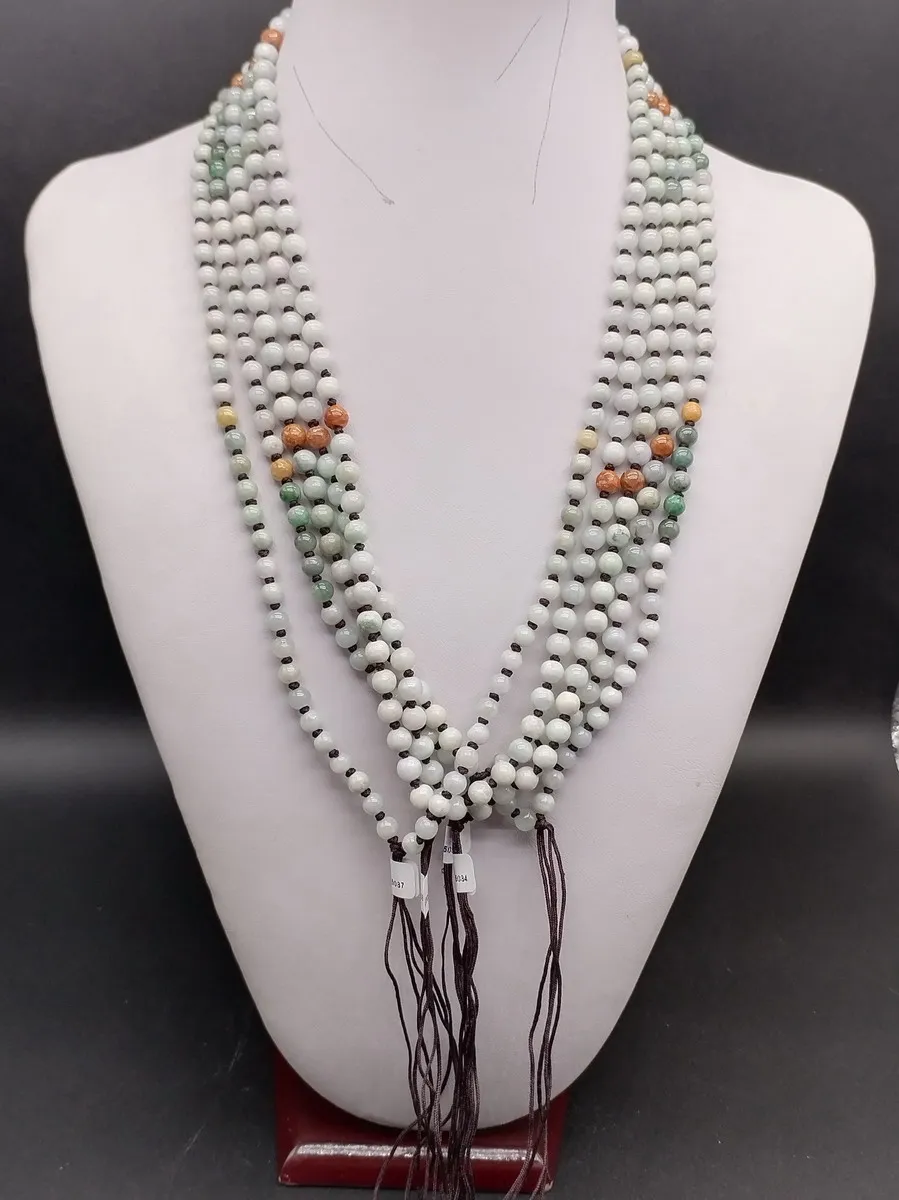 Натуральный нефрит ожерелье N108