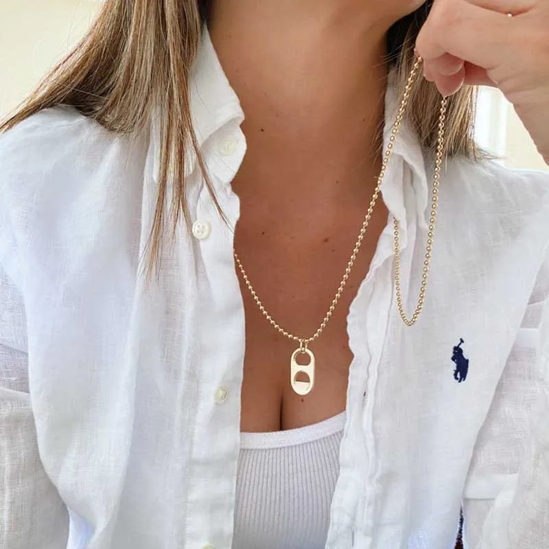 

Fashion Alloy Easy Pull Cap Pendant Necklaces for Women Geometry Pig Nose Pendant Necklace Hip Hop Sweater Chain Collier Jewelry