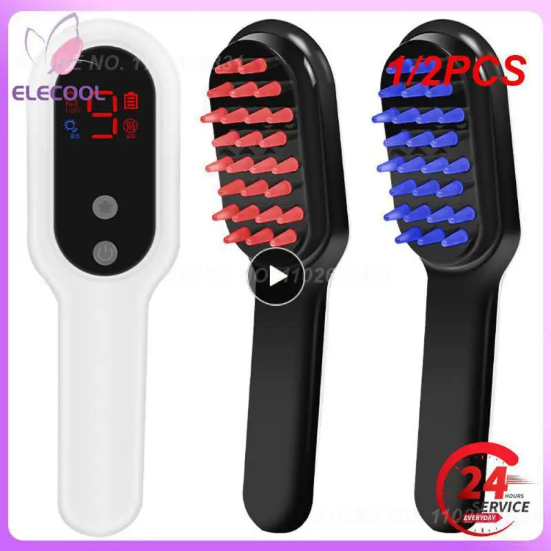 

1/2 шт., электрическая массажная расческа для волос, с зарядкой от Usb
