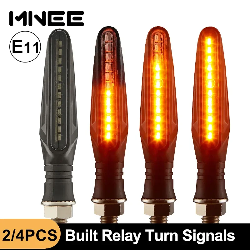 

NEW2023 E11 Mark Motorcycle LED Turn Signals Light 335SMD Motorcycle Flasher Light Built Relay Motorcycle Turn Signal Indicators