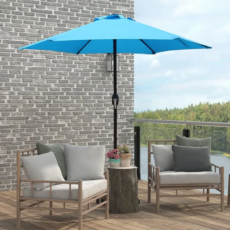 

7.5ft Crank Patio Umbrella - Aqua