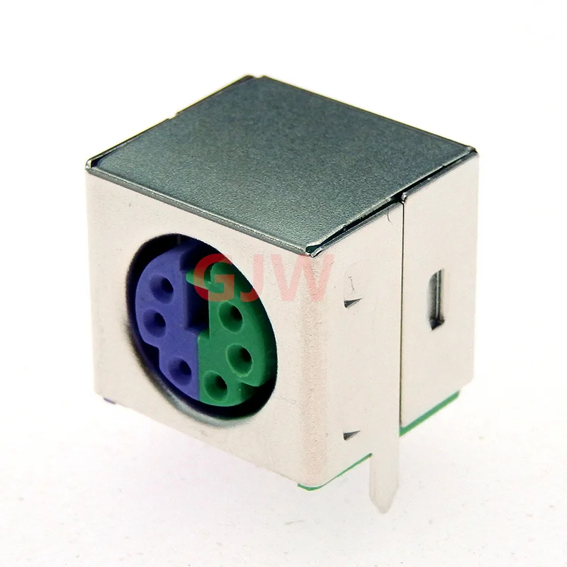 

5 шт., разъем для клавиатуры, разъем PS2, 6P, зеленая розетка для мыши, «все включено», шестиядерный S-терминал, 6-контактный разъем