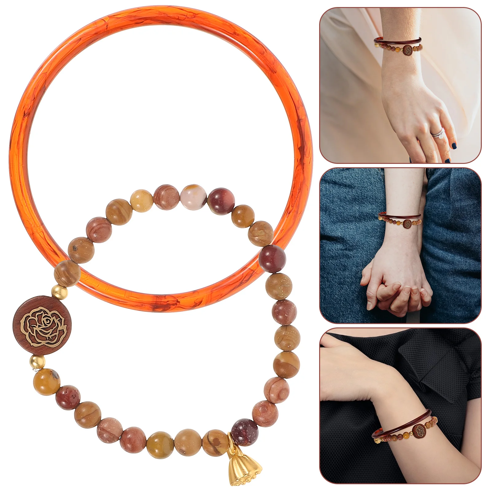 

Bangle Jewellery For Women Bracelet Wood Bangles Wrist Jewelry Classical Natural Wooden