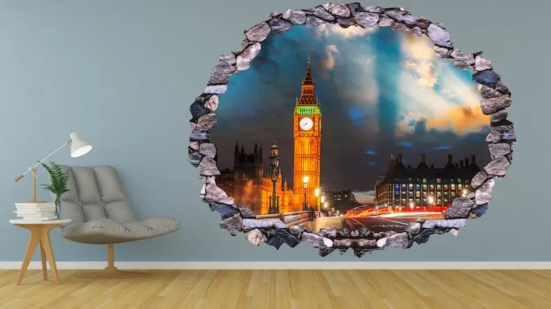 

Londres Wall Decal Art Decor 3D Sticker Poster Room Mural A-368