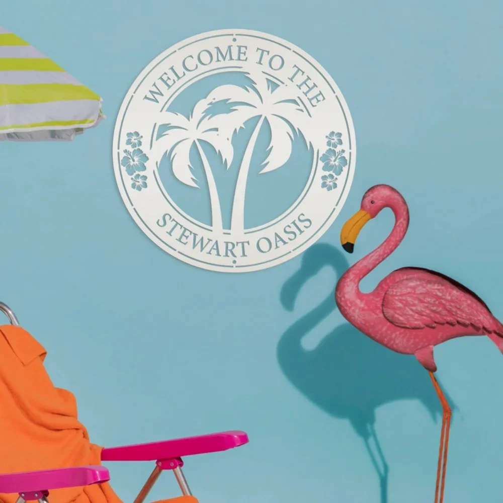 Персонализированный знак тропического патио индивидуальный декор для бассейна