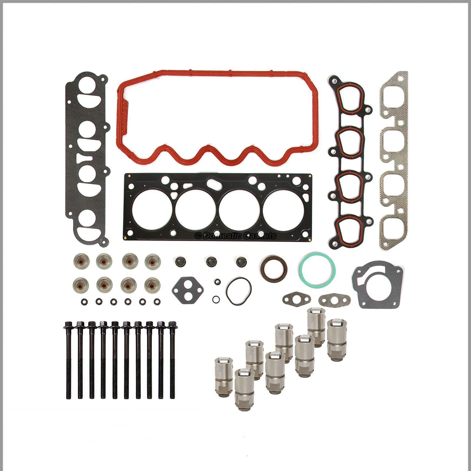 

Head Gasket Set Head Bolts Lifters Fit 00-04 Ford Focus 2.0 8V VIN P SOHC