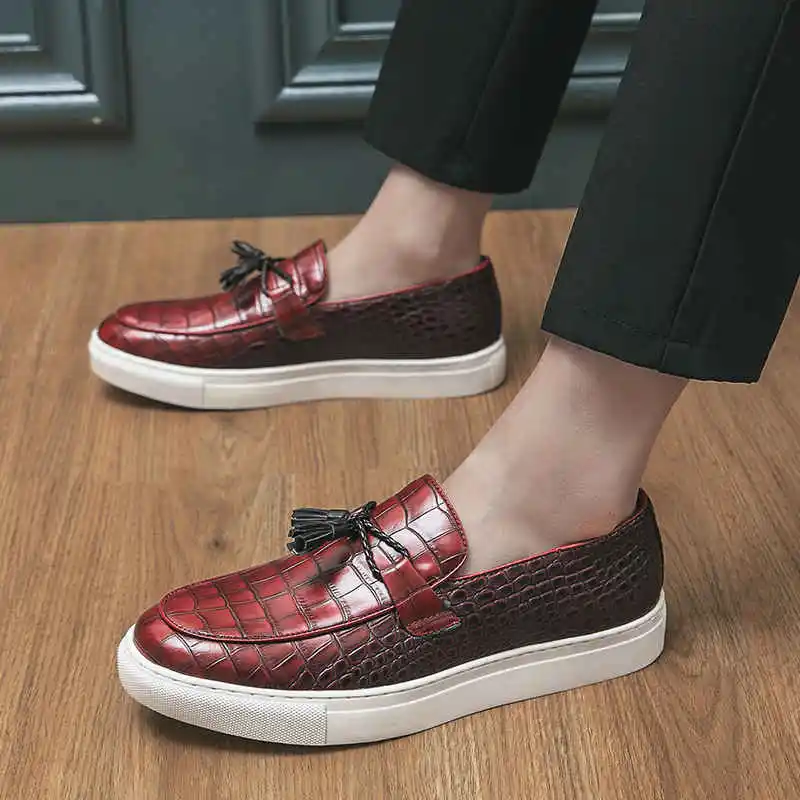 

Men Leather Shoes Number 34 Loafers Zapatillaas Man Sneakers Boot Men's Shoes Masculine Tennis Autumn Footwear Thickening Net