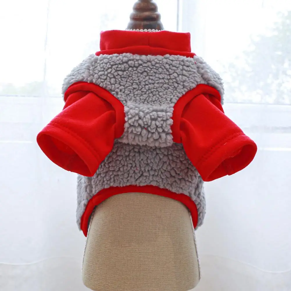 

PETWTILTIH Durable Non-pilling Pet Sweater Dog Hoodie Fake 2-pieces Dress Up