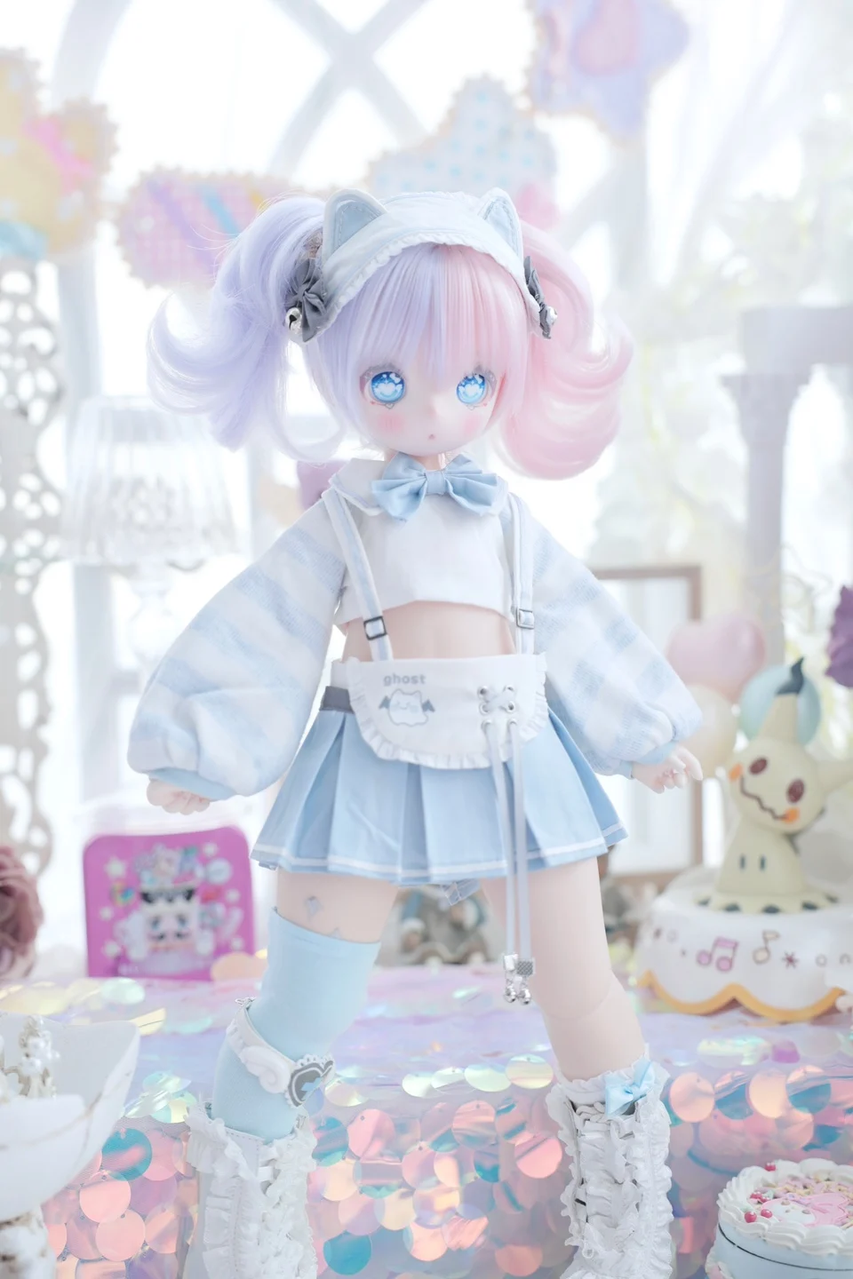 Одежда для куклы BJD подходит шарнирных кукол размером 1/4 1/6 милая MSD MDD с синей