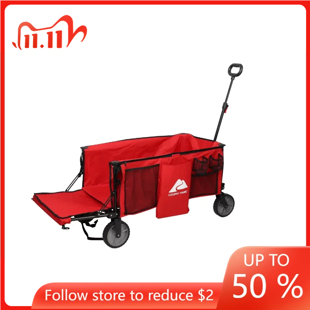 

Походный универсал с задней дверью и удлинительной ручкой, тележка, складная тележка, тележка, складная тележка с колесами, красная