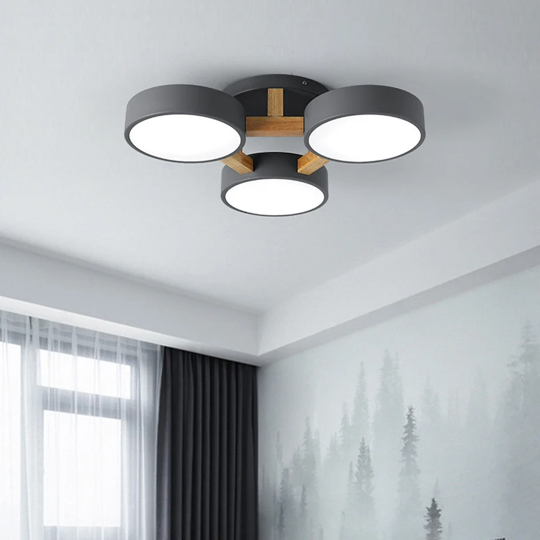 

Modern Suspension Luminaire Wooden Led Ceiling Light 3 Light Adjustable for Living Room Lamps Anime Room Decor Ceiling Lamp
