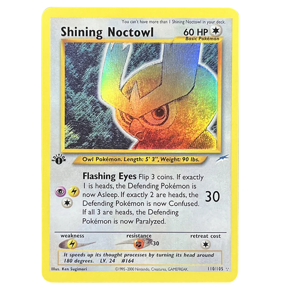 Фото Прокси-карты PTCG Neo Destiny Shining Charizard Shining Kabutops Light Dragonite Dark Espeon Dark Gengar TCG DIY Card Подарки №5