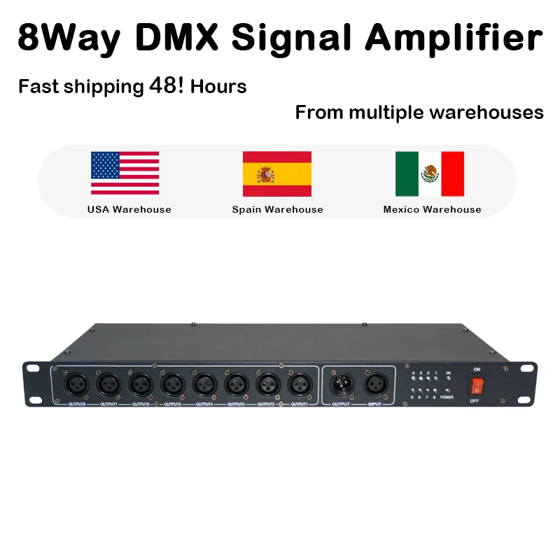 

Kinusdjs 8-канальный DMX-разветвитель DMX512