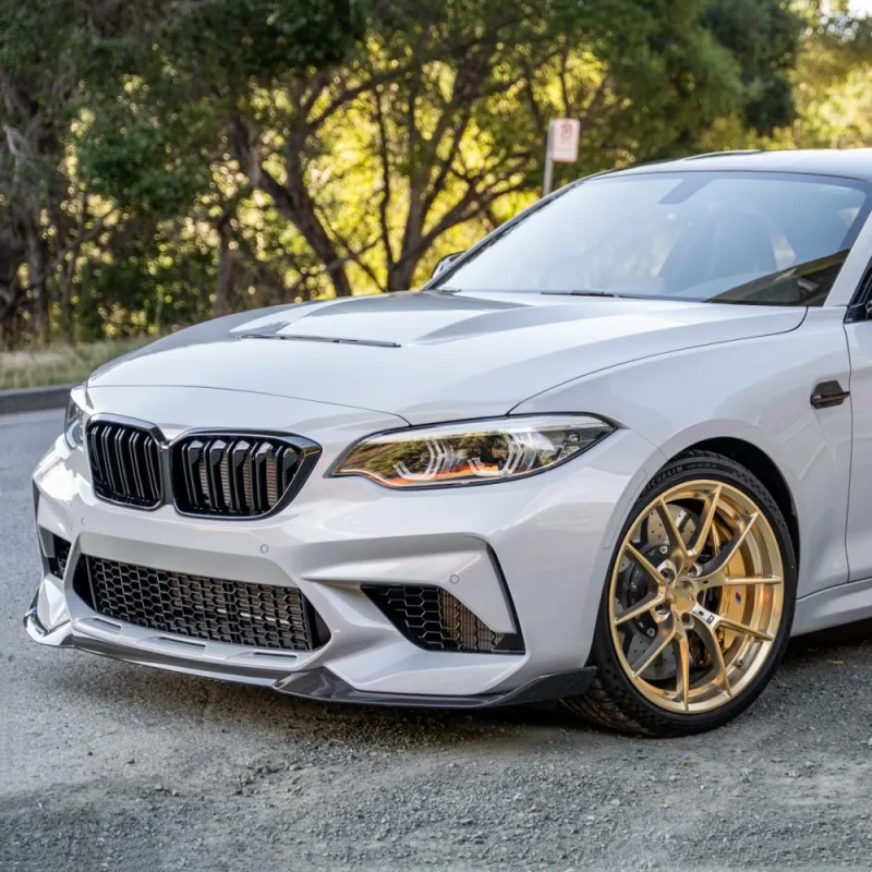 Фото Накладка-спойлер на передний бампер, нижний сплиттер, элемент обвеса для BMW F87 M2 CS Coupe 2016 2017 2018 2019 2020 2021 №4
