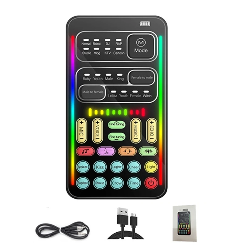 

Handheld Voice Live Screaming Sound Cards for Phone PC Headset Gaming P9JB