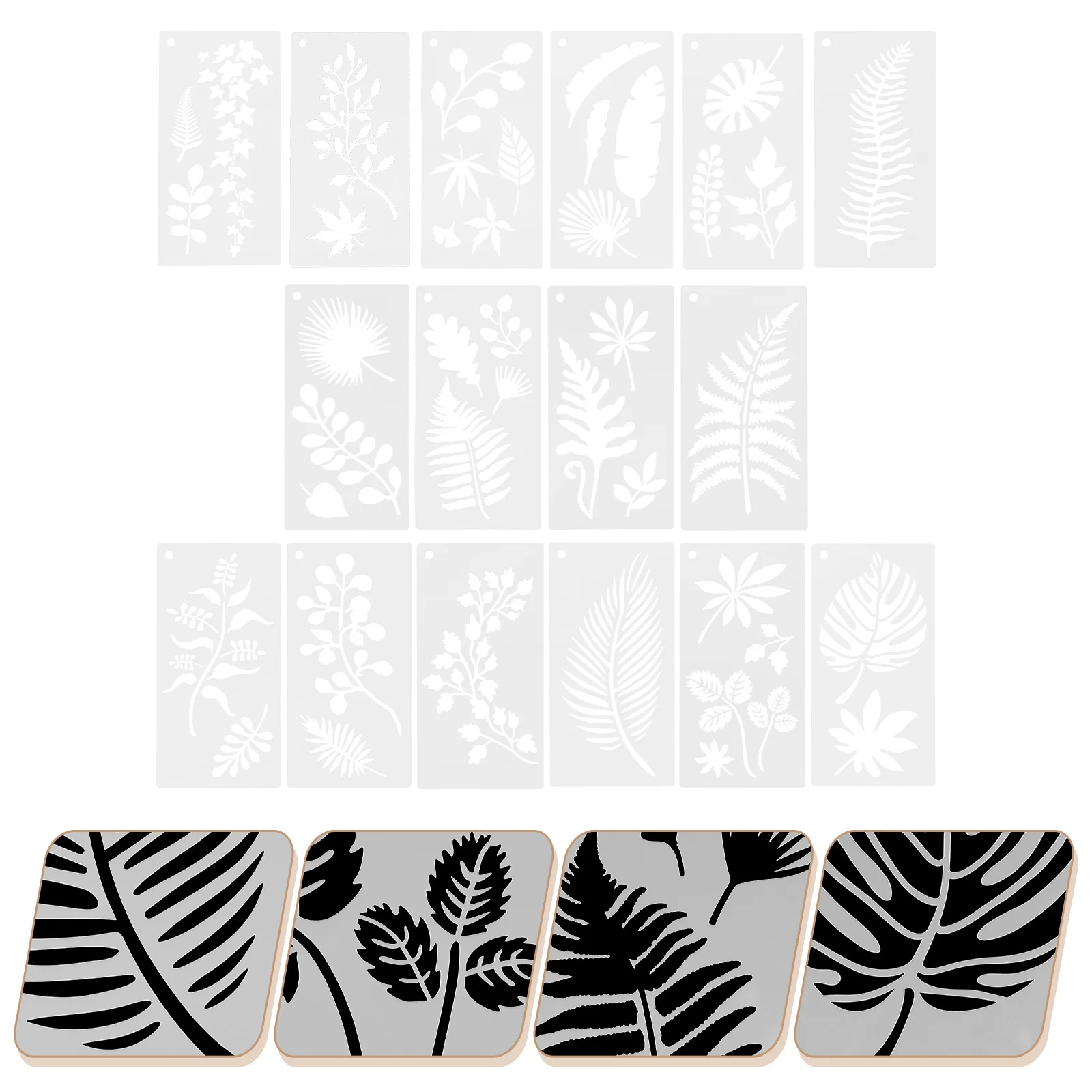 

16pcs Kids Painting Stencils Art Craft Graffiti Drawing Leaves Templates
