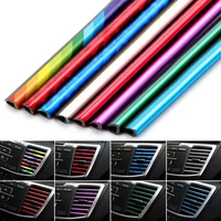 10 pcs car accessories auto colorful air conditioner outlet conditioning decoration outlet decorative strip diy car styling