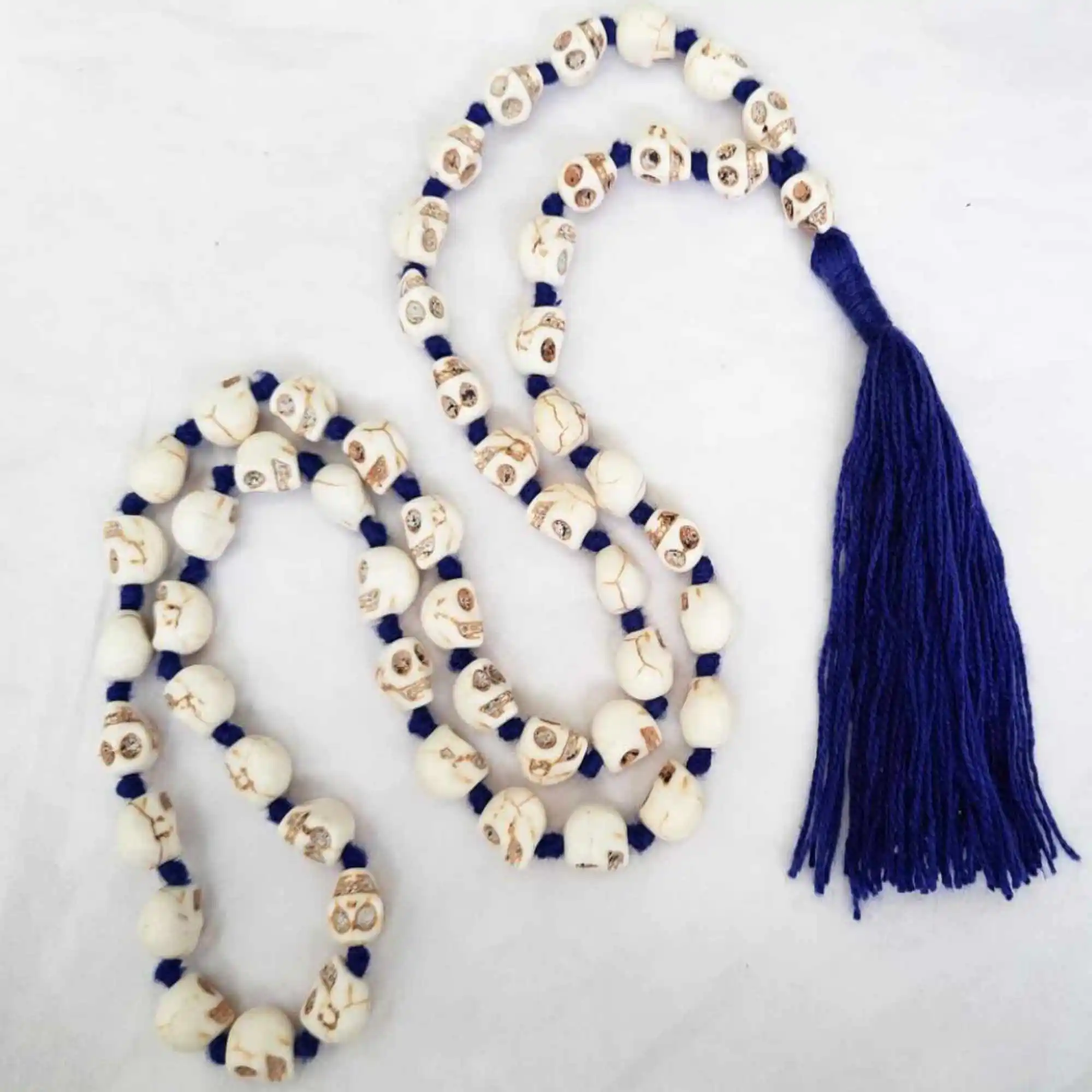 

8mm Natural knot 108 skull bead gemstone beads necklace Wrist Chic Gift Wristband Chain Meditation National Style Jasper