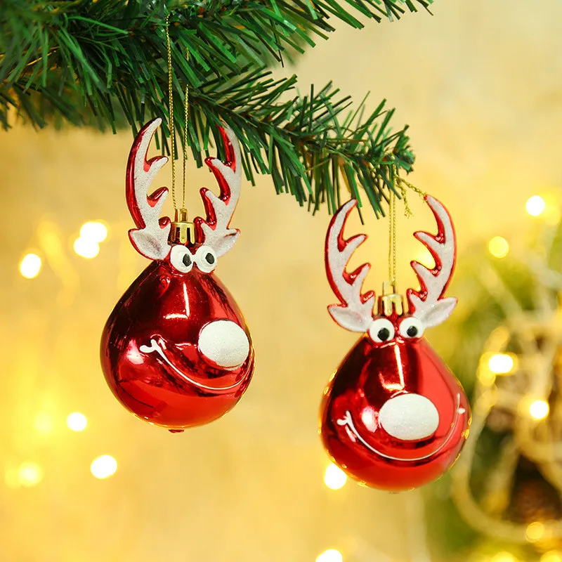

Navidad Decoracion 2023 Novedades Christmas Tree Decoration 2pcs Cartoon Elk Pendant Merry Christmas Kid Gift Navidad 2023 New