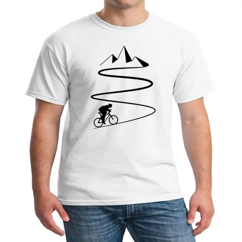 Sonbahar moda aile Tee dağ bisikleti kalp atışı komik Biker T Shirt artı boyutu özel kısa kollu erkek bisiklet bisiklet T-Shirt
