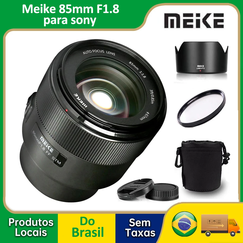 Фото [DO бразильский] MeiKe 85 мм F1.8 для Sony Автофокус Средний телефото STM Полнокадровый портретный объектив для Sony E Mount беззеркальных камер №1
