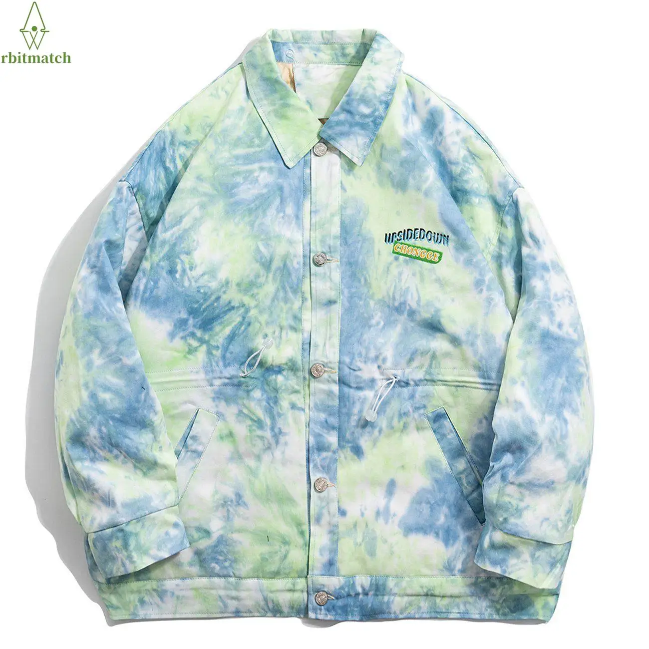 

Arbitma Hip Hop Tie-Dye Detachable Hood Thicken Winter Coat Men Women Streetwear Jacket 2021 Winter Harajuku Jackets