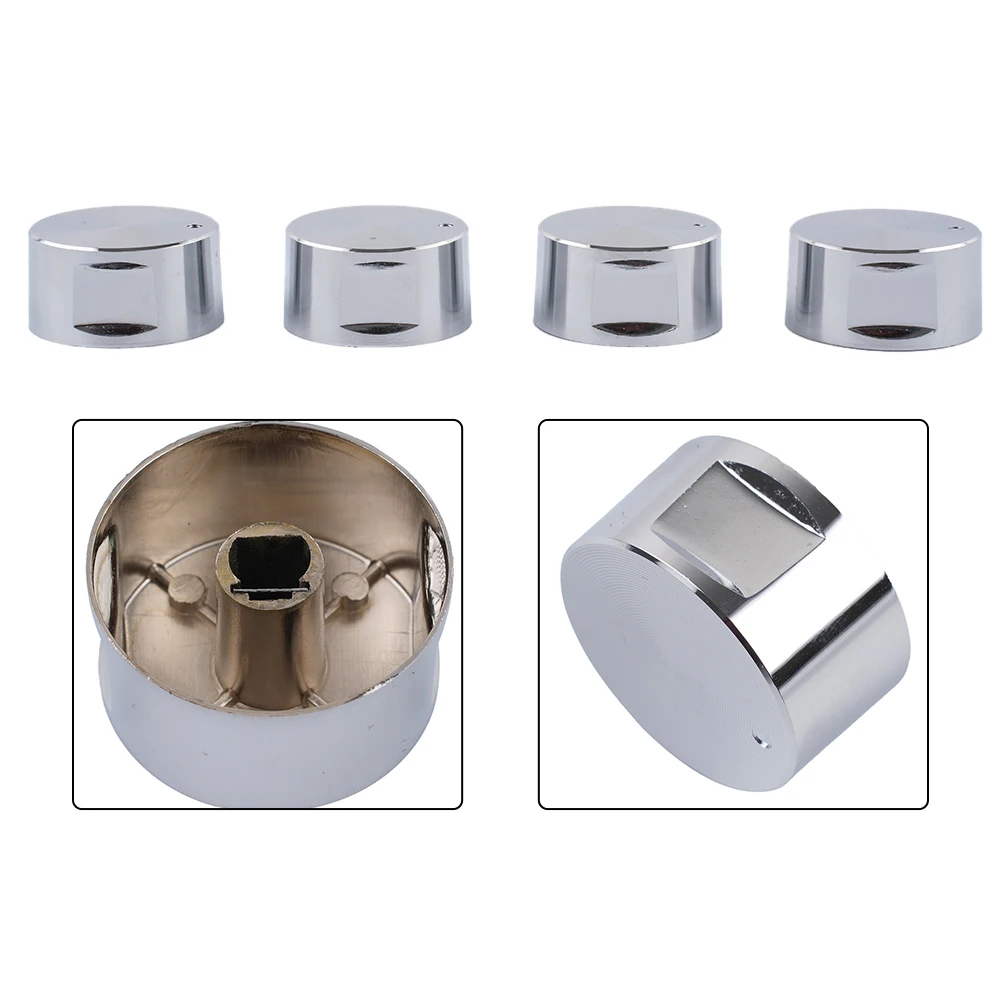 

Brand New Stove Rotary Switch Kitchen Accessories Round Knob Silver Zinc Alloy 38*19mm Electric Stove For Gas Stove
