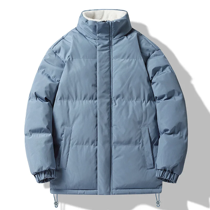 

Winter Fleece Couple Jacket Outdoor Casual Thick Warm Fur Lining Windbreaker Jacket Men And Women Stand Collar Parkas Padded Top