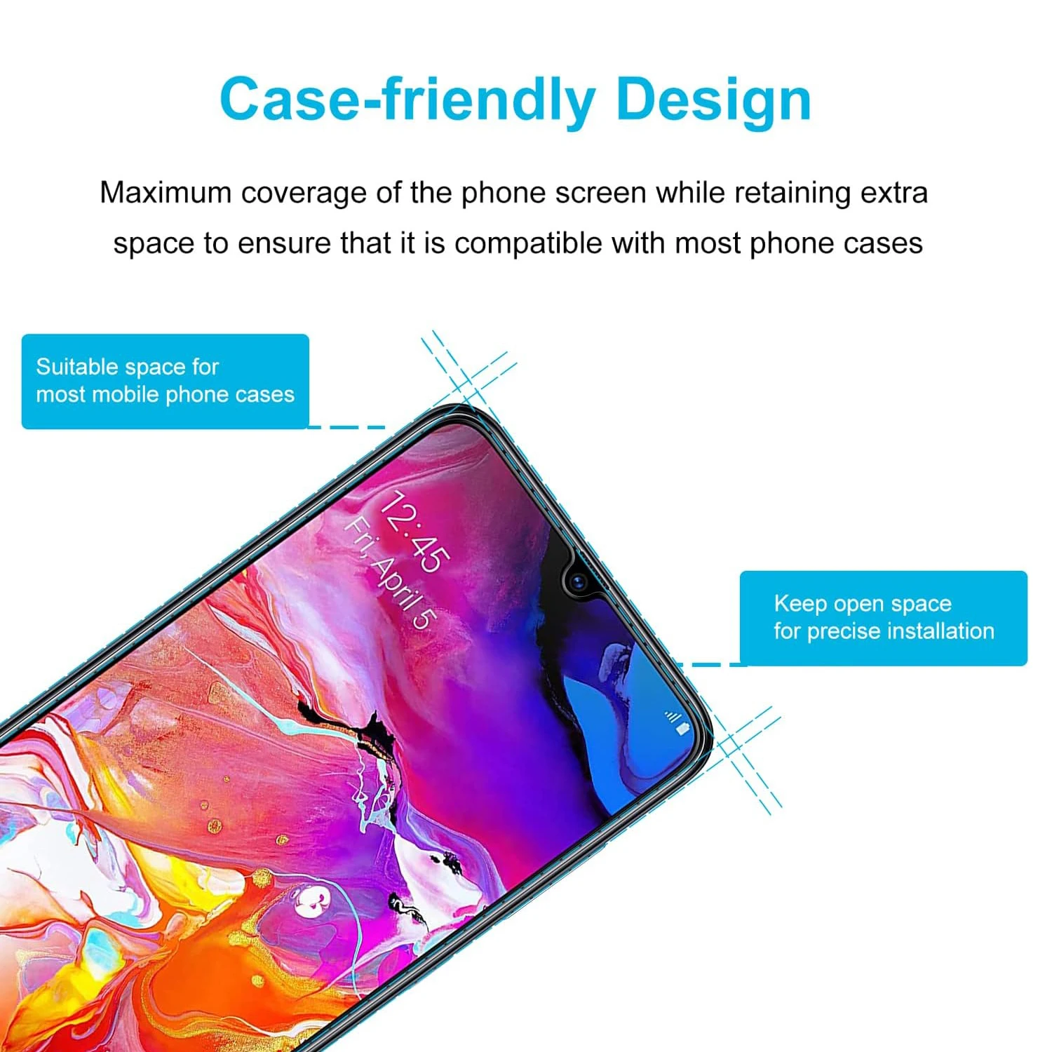 2/4 шт. 2024 Новое закаленное стекло для Samsung Galaxy A70 A70s Защитная стеклянная пленка