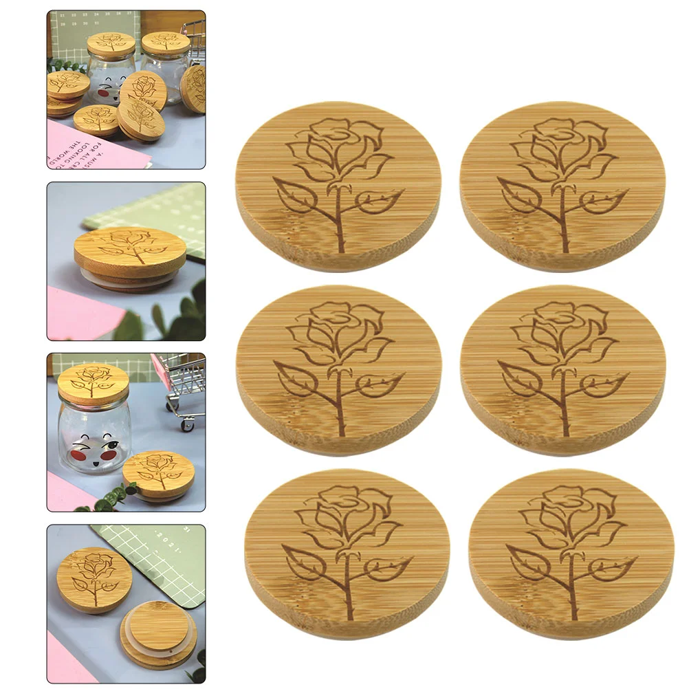 

Jar Lids Mason Yogurt Canning Lid Wooden Mouth Wood Wide Replacement Covers Reusable Caps Jam Pudding Jars Bottle Cap Drinking