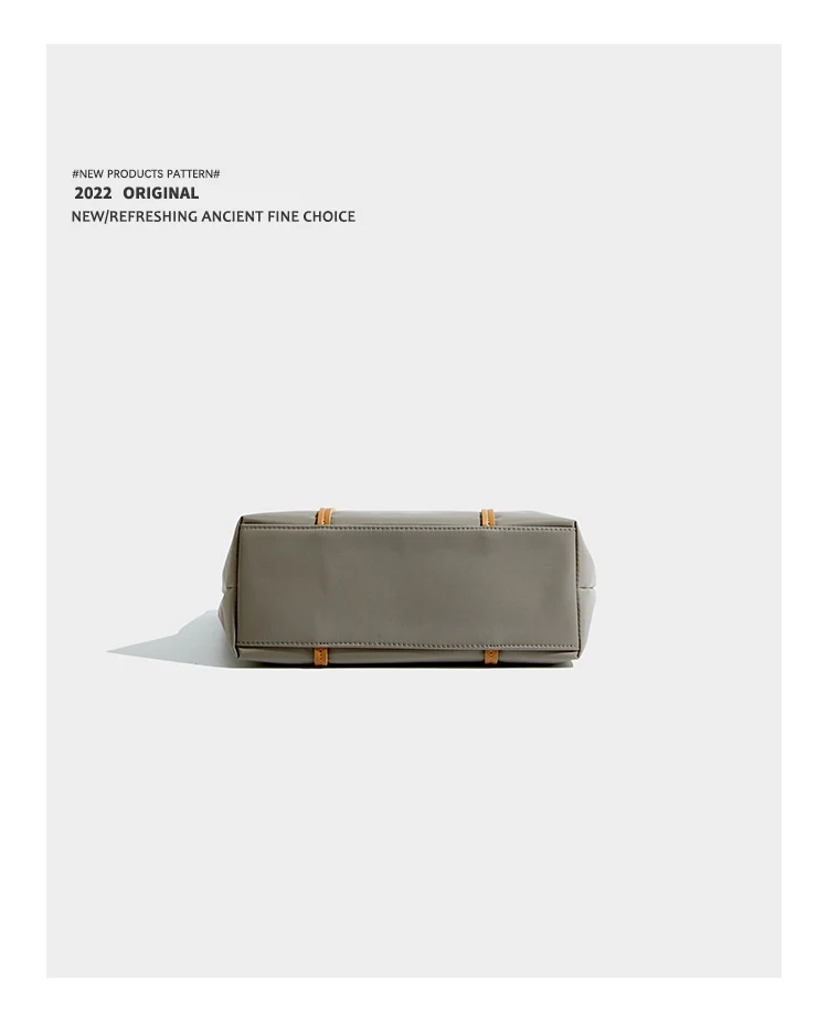 Elmsk 2022 England Fashion Large Capacity Tote Bag Women Office Lady Color Contrast Leather Commuter Bag