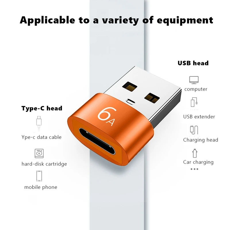 2 шт. переходник с USB Type C на 3 0 OTG 6 А