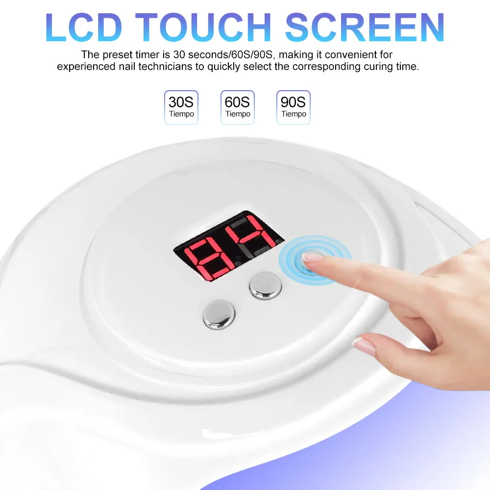 Профессиональная УФ-лампа Для Геля Ногтей С 24 Лампами 3 Таймера Автоматический