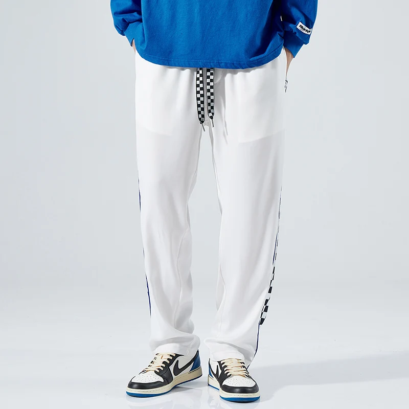 

Мужской товар, осенне-весенний спортивный костюм, спортивные брюки, повседневные однотонные облегающие брюки в стиле Харадзюку, длинные бр...