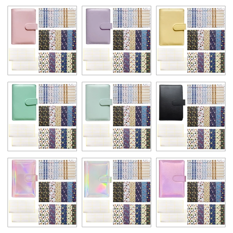 

Budget Binder Set Leather Notebook Binder Journal for Student Women Men Gift