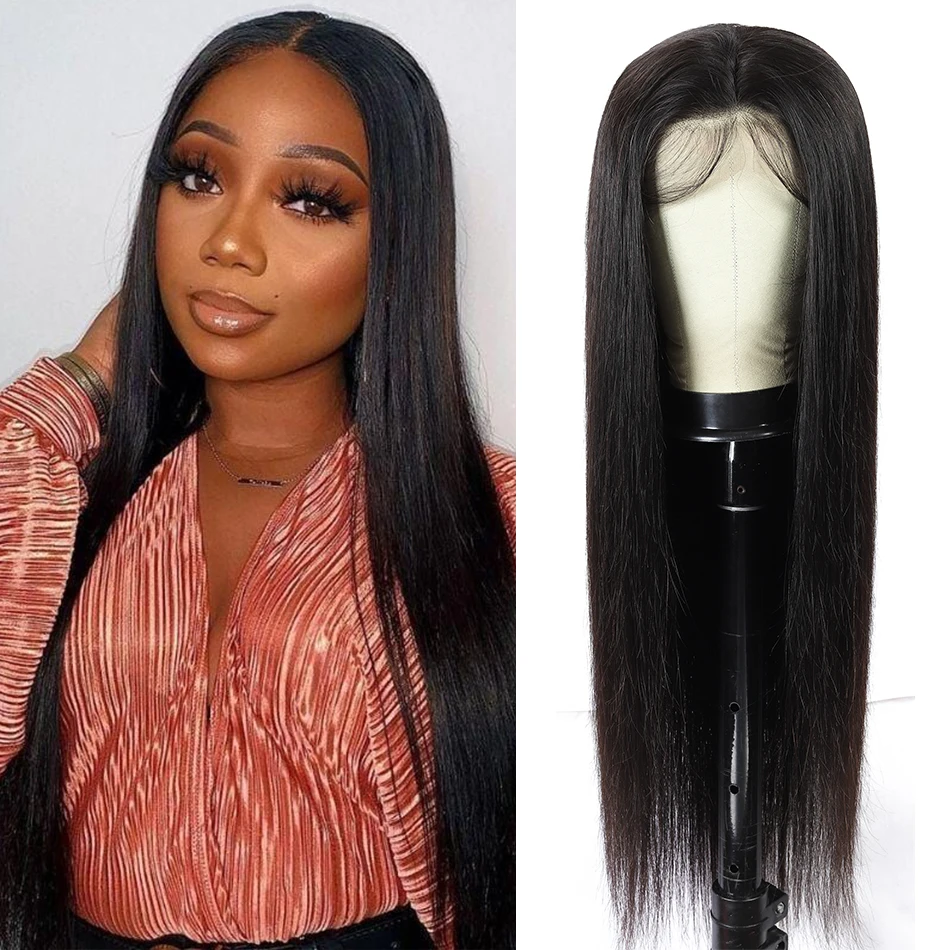 

Malaysian Bone Straight 13x4 HD Transparent Lace Frontal Wig Natural Color Swiss 4x4 Lace Closure Wigs Remy Human hair For Women