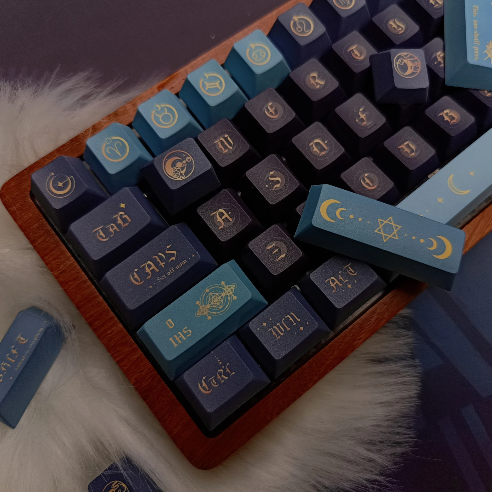 Фото Механическая клавиатура Yueyun PBT keycap, полностью двухсторонняя сублимация №1