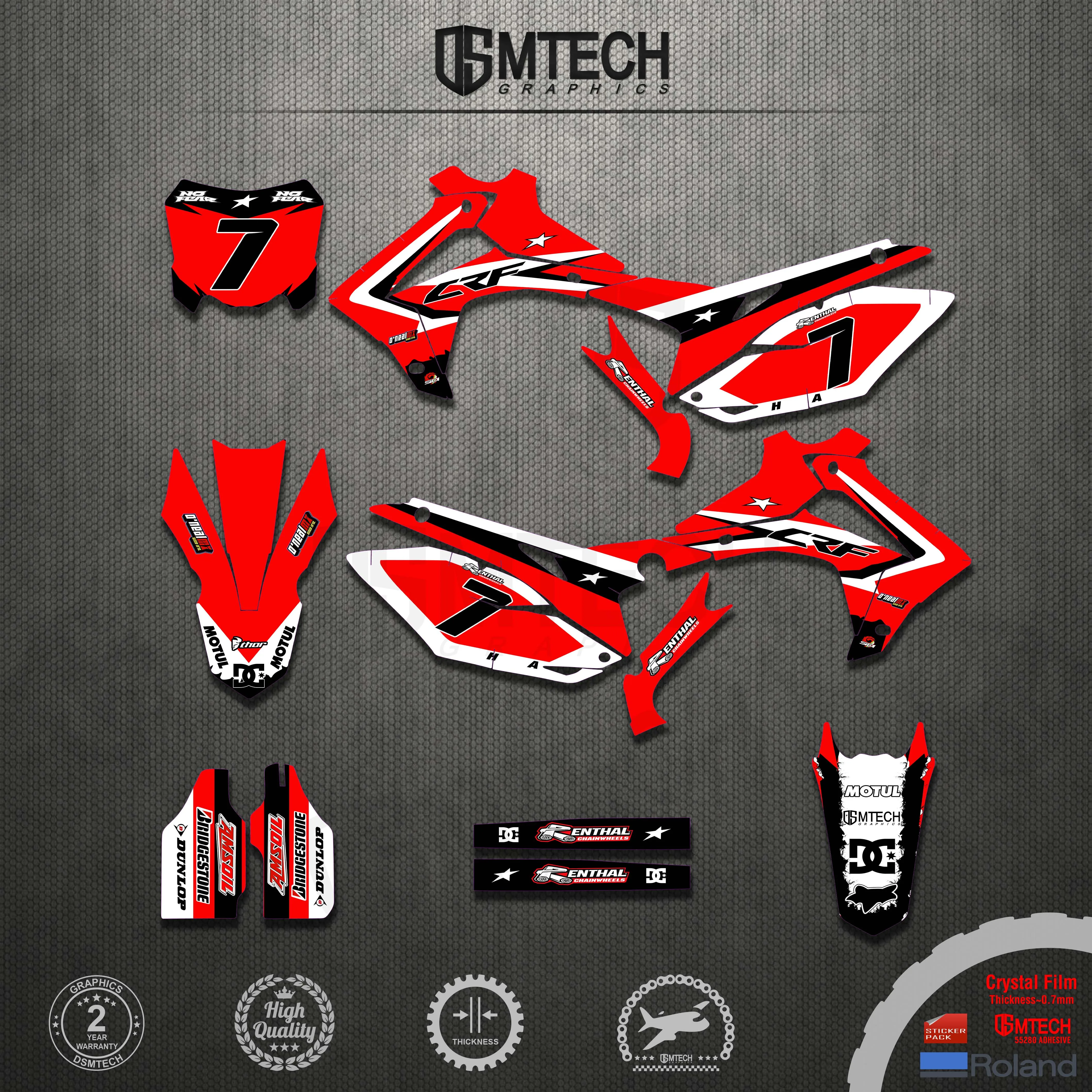 DSMTECH TEAM GRAPHICS DECALS Stickers Kits FOR Honda CRF250R CRF450R 2013 2014 2015 2016 CRF450R  2014 2015 2016 2017 CRF250R