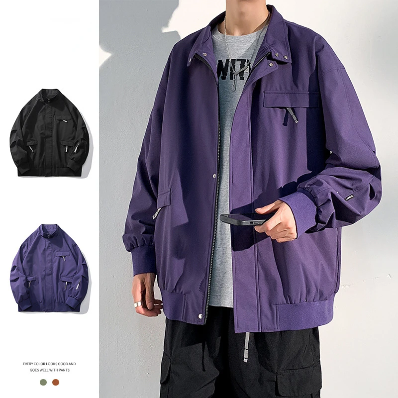 Куртка мужская демисезонная в японском стиле рабочая одежда свободная