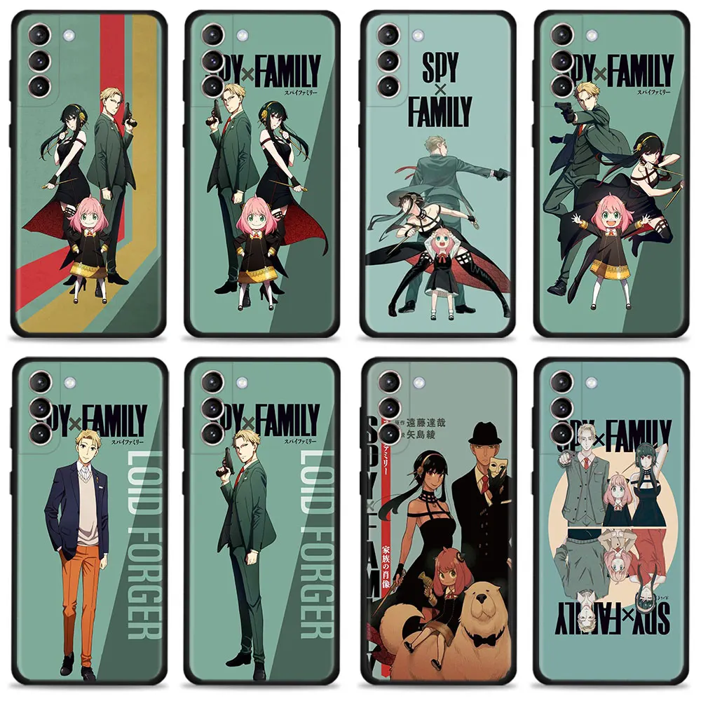 

Case For Samsung Galaxy S22 S21 S20 Ultra FE S10 S9 S8 Plus S10e Note 20Ultra 10Plus Green Poster Spy×Family Twilight Yor Anya