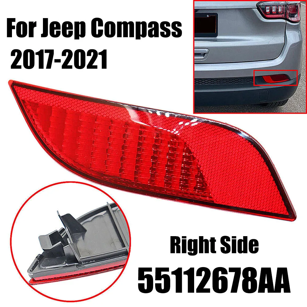 

Отражатель заднего правого бампера для Jeep Compass 2017-2021, отражатсветильник него бампера, правая сторона 55112678AA, автомобильные аксессуары