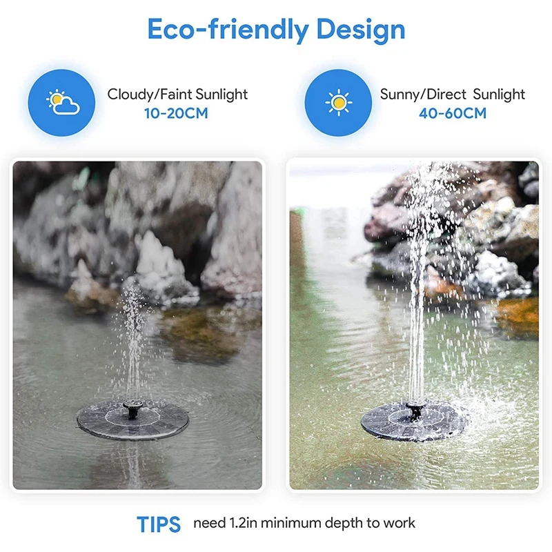 Солнечный фонтан плавающий насос для фонтана на солнечной энергии птичьей ванны