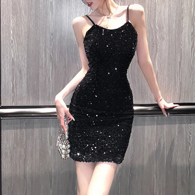 

Женское облегающее платье на бретелях-спагетти, с V-образным вырезом и открытой спиной