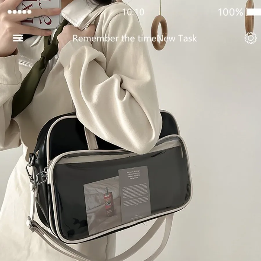 

Japanese pain bag handbag diagonal shoulder bag transparent lovely leisure ita bag luxury designer handbags bolsa feminina