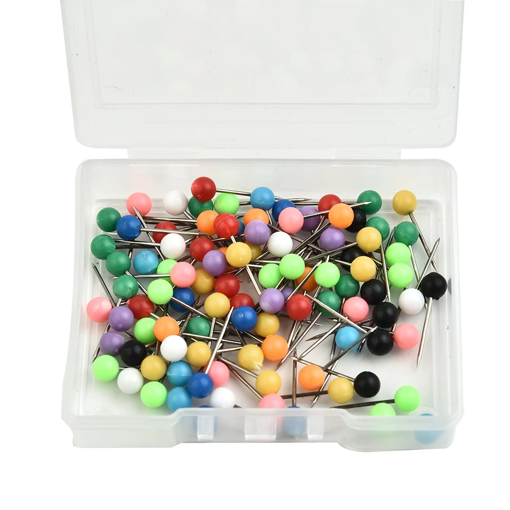 

100pcs/Box Rig Safe Spare Pins Carp Fishing Rigs Box Line Winder Pin Round Head Multi-Color Fishing Pin Tackle Accessories Pesca