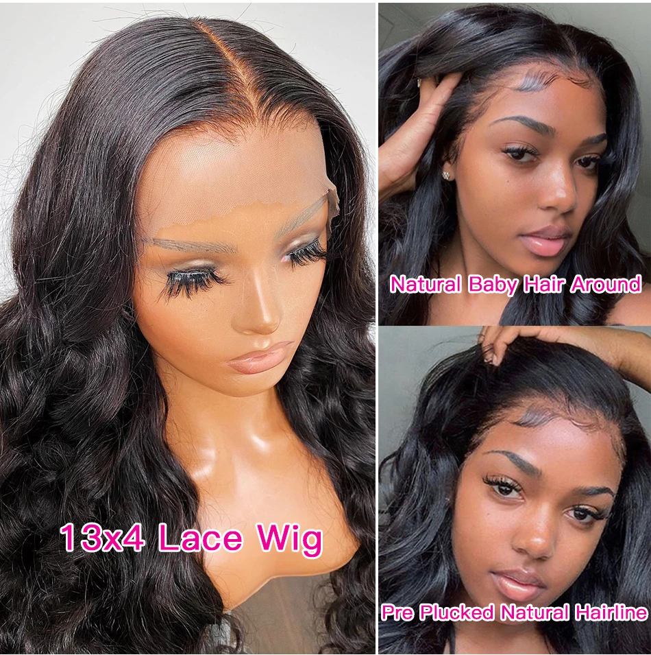 Lace Frontal Wig 32 Inch Body Wave 13X4 Front Wigs For Women Human Hair Loose Virgin Brazilian 180 Density |
