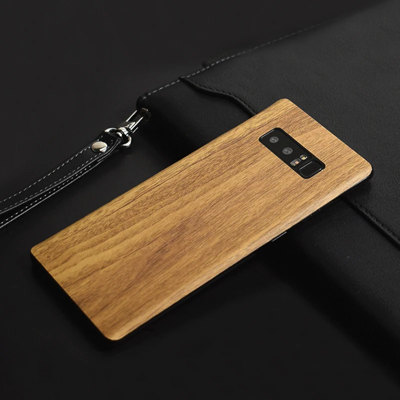 Высокая имитация древесного зерна наклейка на заднюю панель телефона для SAMSUNG